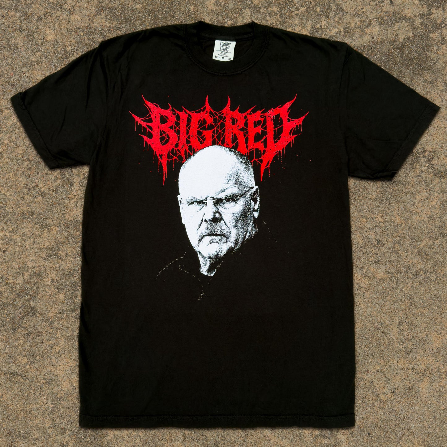 Death Metal Big Red T-Shirt | Kansas City Chiefs Andy Reid | Vintage Style Black Comfort Colors Tee