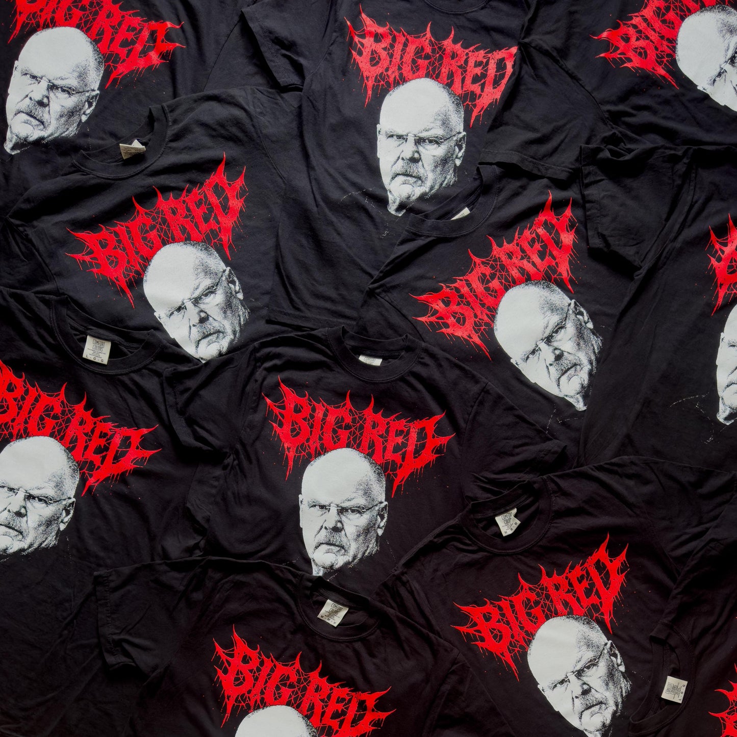 Death Metal Big Red T-Shirt | Kansas City Chiefs Andy Reid | Vintage Style Black Comfort Colors Tee